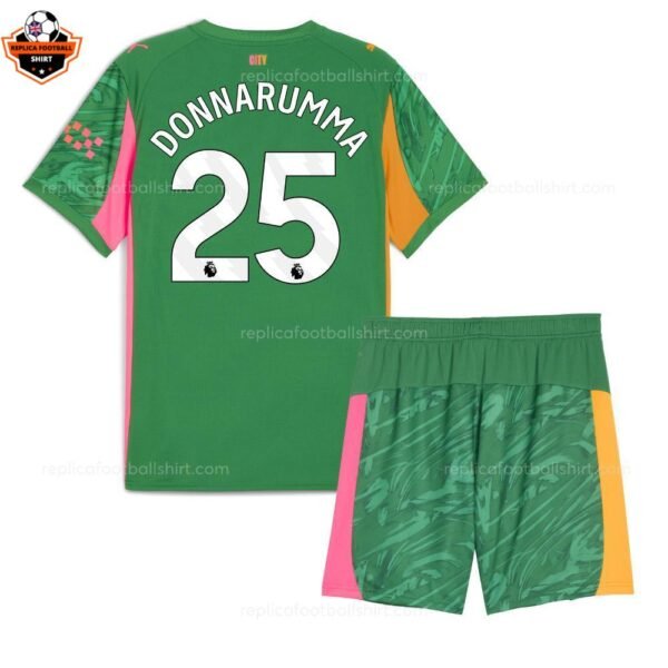 RFS Manchester City DONNARUMA 25 Green Goalkeeper Kids Kit 2025_26 (1)