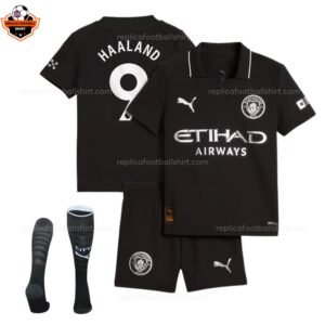 RFS Manchester City HAALAND 9 Away Kid Replica Football Kit 25_26 with socks