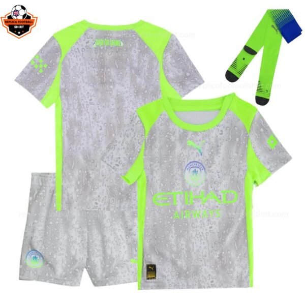 RFS Manchester City Third Kid Replica Football Kit 2025_26 - With socks