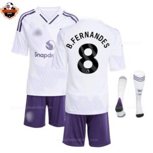 RFS Manchester United B.FERNANDES 8 Away Kid Replica Football Kit 25_26 - with socks
