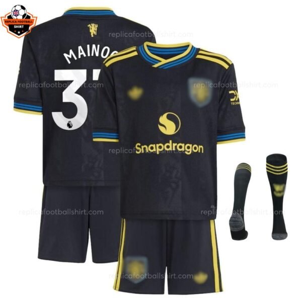 RFS Manchester United MAINOO 37 Third Kid Replica Football Kit 25_26 - with socks