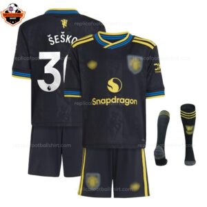 Manchester United Third Kid Replica Football Kit 2025/26 ŠEŠKO 30 Printed