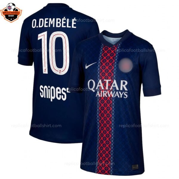 RFS PSG O.DEMBÉLÉ 10 Home Men Football Shirt 25_26-over view