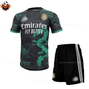RFS Real Madrid Green Dragon Edition Kids Football Kit 25_26-front view