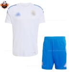 Real Madrid White Blue Training For Men And Kid Replica Football Kit 2025/26