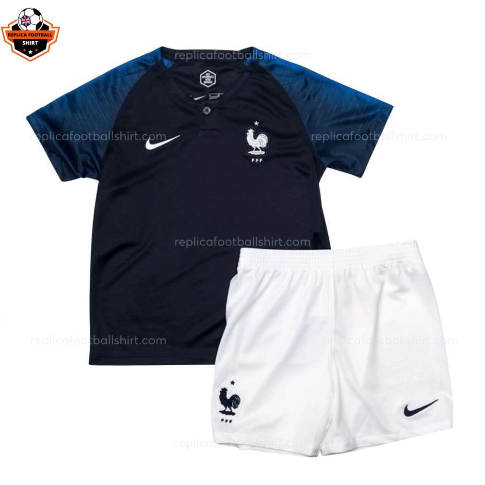RFS Retro World Cup 2018 France Home Kids Football Kit_over view