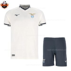 RFS SS Lazio Away Kids Football Kit 2025_26-front view