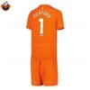 Everton PICKFORD 1 Orange Goalkeeper Kid Replica Football Kit 2025-26 (1)