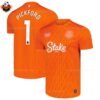 Everton PICKFORD 1 Orange Goalkeeper Men Replica Football Shirt 2025-26 (2)