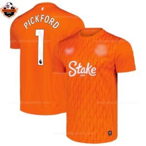 Everton PICKFORD 1 Orange Goalkeeper Men Replica Football Shirt 2025-26 (2)