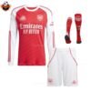 RFS Arsenal Home Kids Kit 2025_26 Long Sleeve