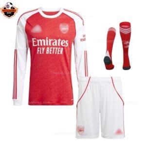RFS Arsenal Home Kids Kit 2025_26 Long Sleeve