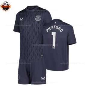RFS Everton PICKFORD 1 Goalkeeper Black 25 26 Kids Football Kit_anonymized