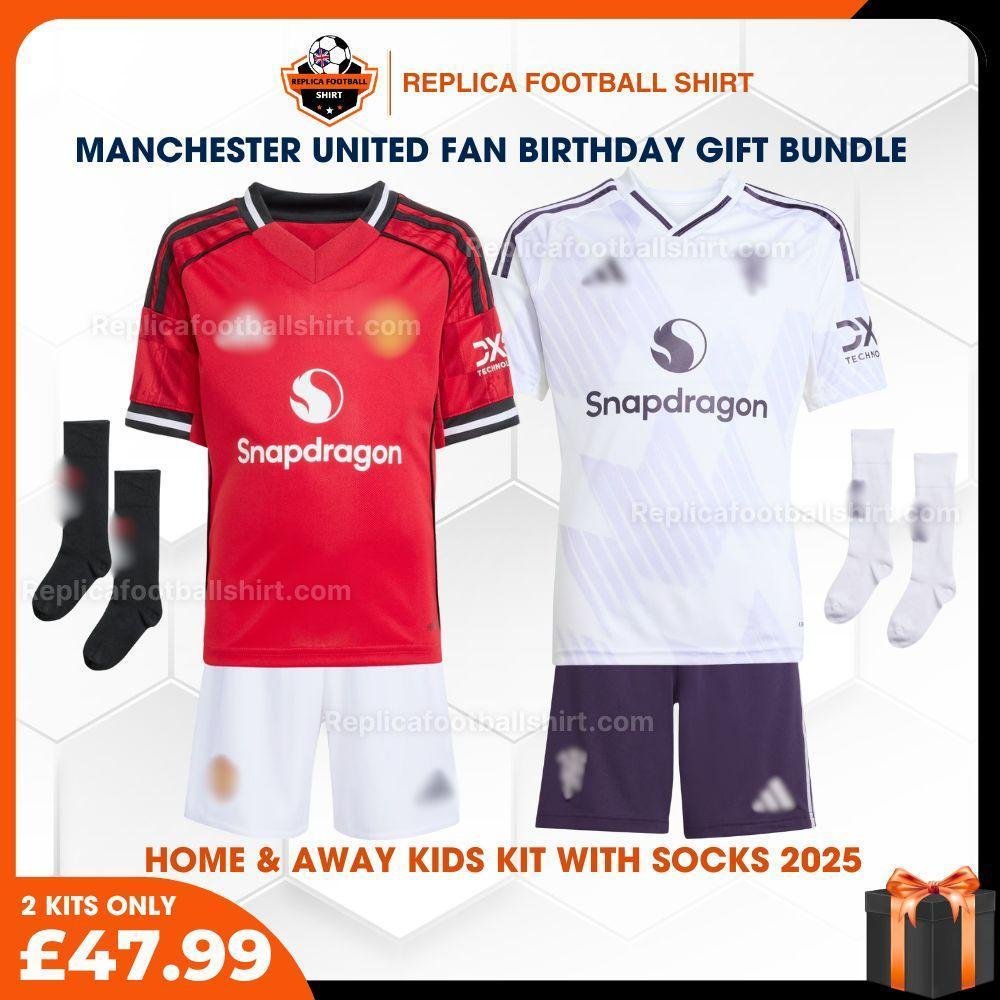 RFS Manchester United home & away 2025 kids kit with socks