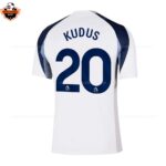 Tottenham Hotspur Home Men Replica Football Shirt 2025/26 KUDUS 20 Printed