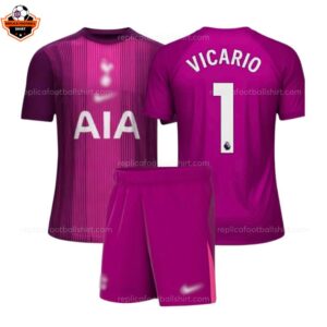 Tottenham Hotspur Goalkeeper Kid Replica Football Kit 2025/26 VICARIO 1 Printed