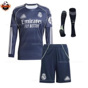 RFS real madrid away Kids Kit 2025_26 Long Sleeve