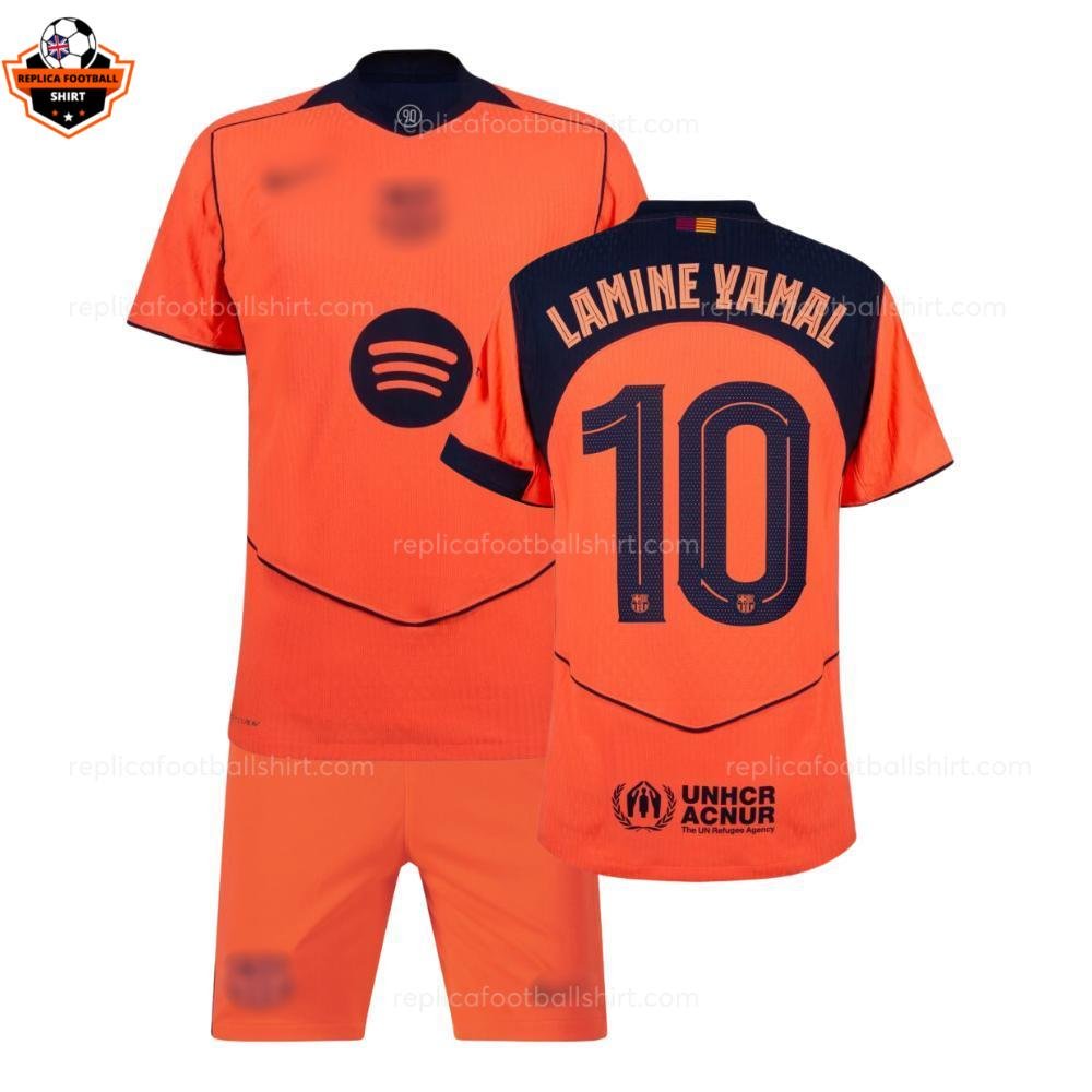Barcelona LAMINE YAMAL 10 Third Kid Replica Football Kit 2025-26 Printed