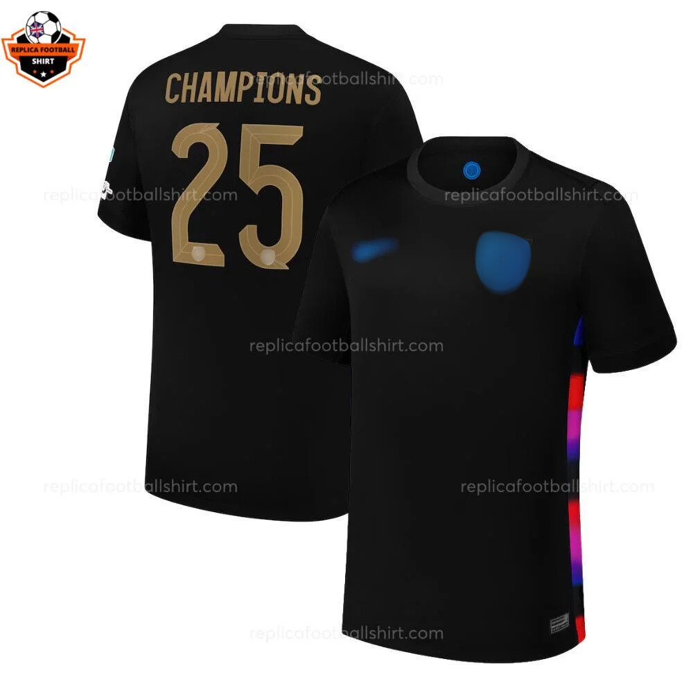 England Away CHAMPIONS 25 Men Replica Football Shirt 2025/26 Printed - Over view - Blur