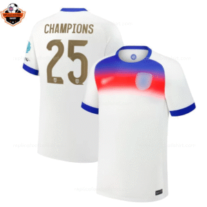 England Home CHAMPIONS 25 Men Replica Football Shirt 2025/26 Printed - Over view - Blur