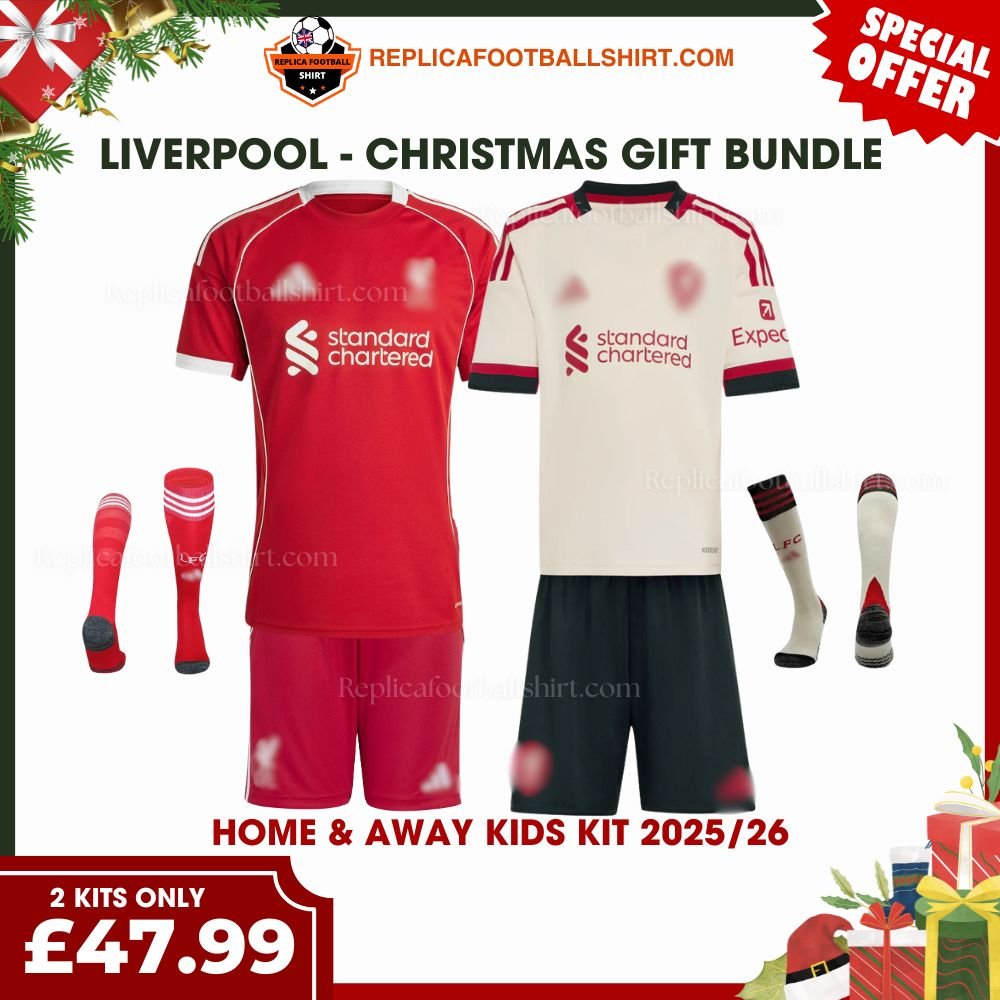 Liverpool Christmas Gift Bundle – Home & Away Replica Football Kit 2025_26(Update)