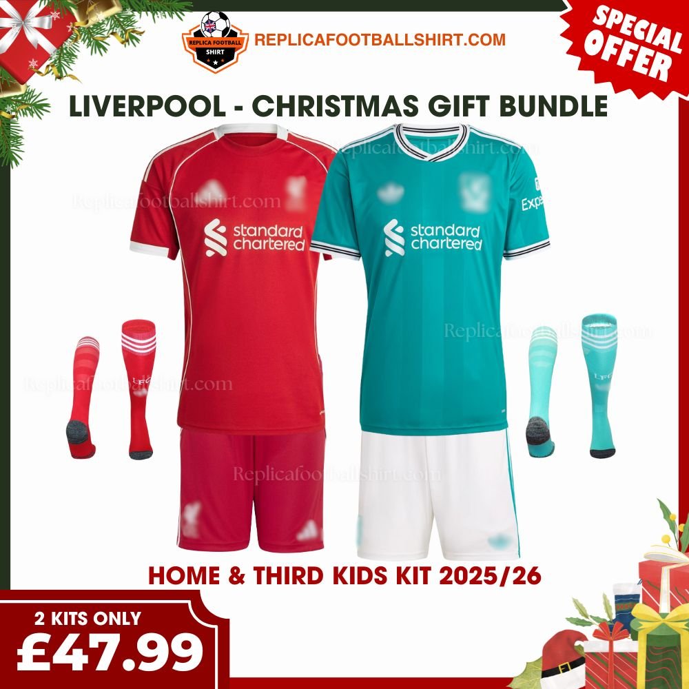 Liverpool Christmas Gift Bundle – Home & Third Replica Football Kit 2025_26(Update)