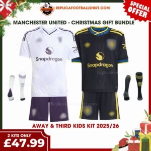 Manchester United FC 2025/26 Christmas Gift Bundle – Away & Third Replica