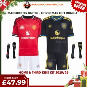 Manchester United FC 2025/26 Christmas Gift Bundle – Home & Third Replica