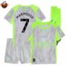 Manchester City Third Kid Replica Football Kit 25-26 Marmoush 7 Printed