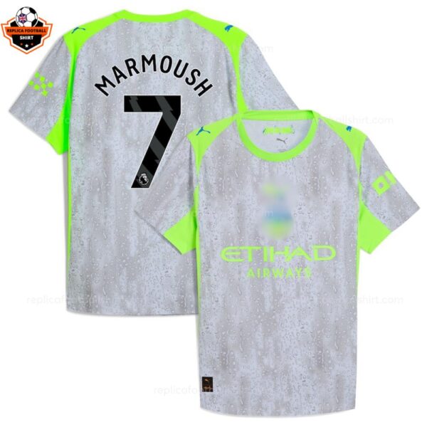 Manchester City Third Men Replica Football Shirt 25/26 Marmoush 7 Printed