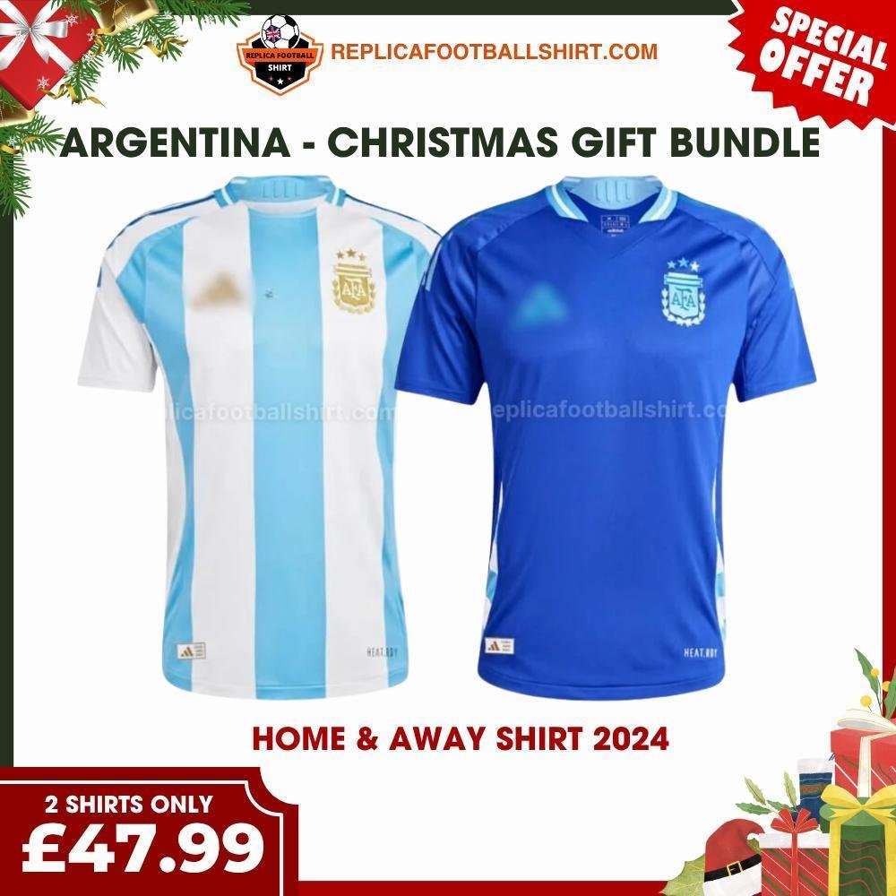 RFS Argentina FC 2024 Christmas Gift Bundle – Home & Away Replica Football Shirt