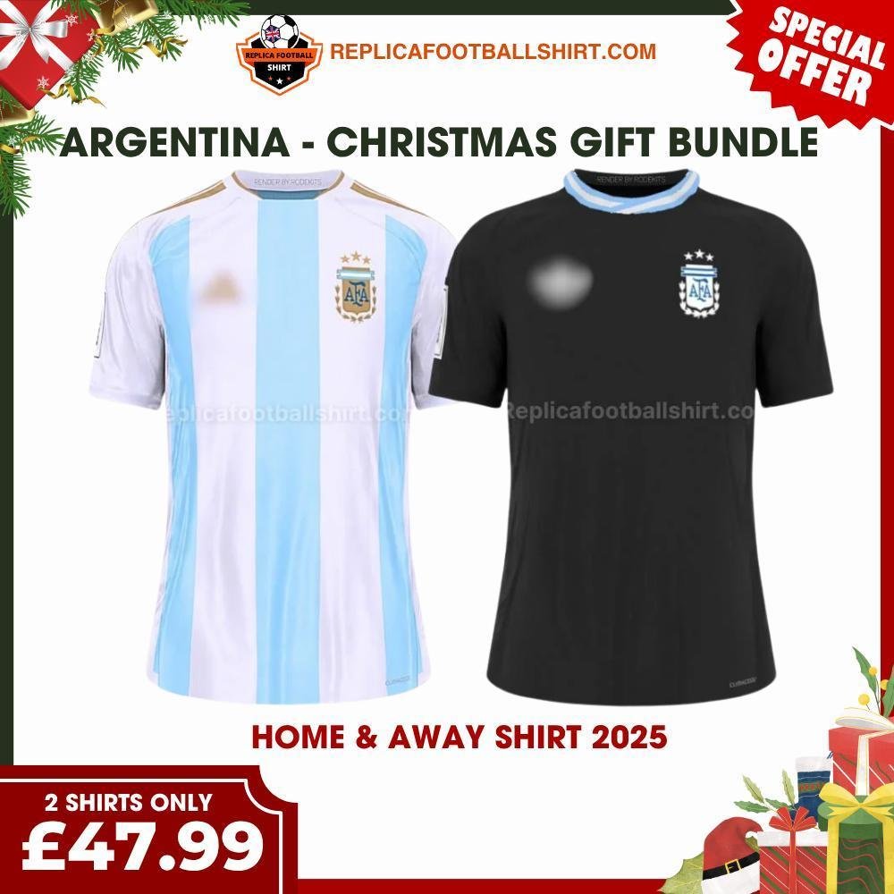 RFS Argentina FC 2025 Christmas Gift Bundle – Home & Away Replica Football Shirt
