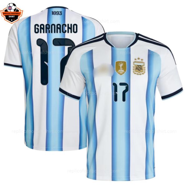 Argentina World Cup 2026 GARNACHO 17 Home Men Replica Football Shirt