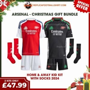 RFS Arsenal FC 2024_25 Christmas Gift Bundle – Home & Away Replica Football Kit