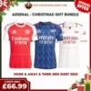 RFS Arsenal FC 2025_26 Christmas Gift Bundle – Home & Away & Third Replica Football Shirt
