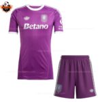 Aston Villa Purple Goalkeeper Kid Replica Football Kit 2025/26