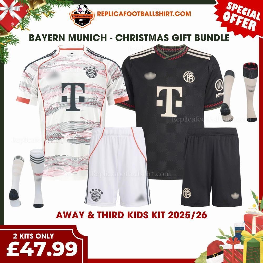 RFS Bayern Munich Christmas Gift Bundle – Home & Third Replica Football KIT (2)