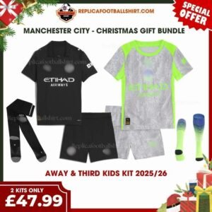 RFS Blur Manchester City FC 2025_26 Christmas Gift Bundle – Away & Third Replica Football Kits