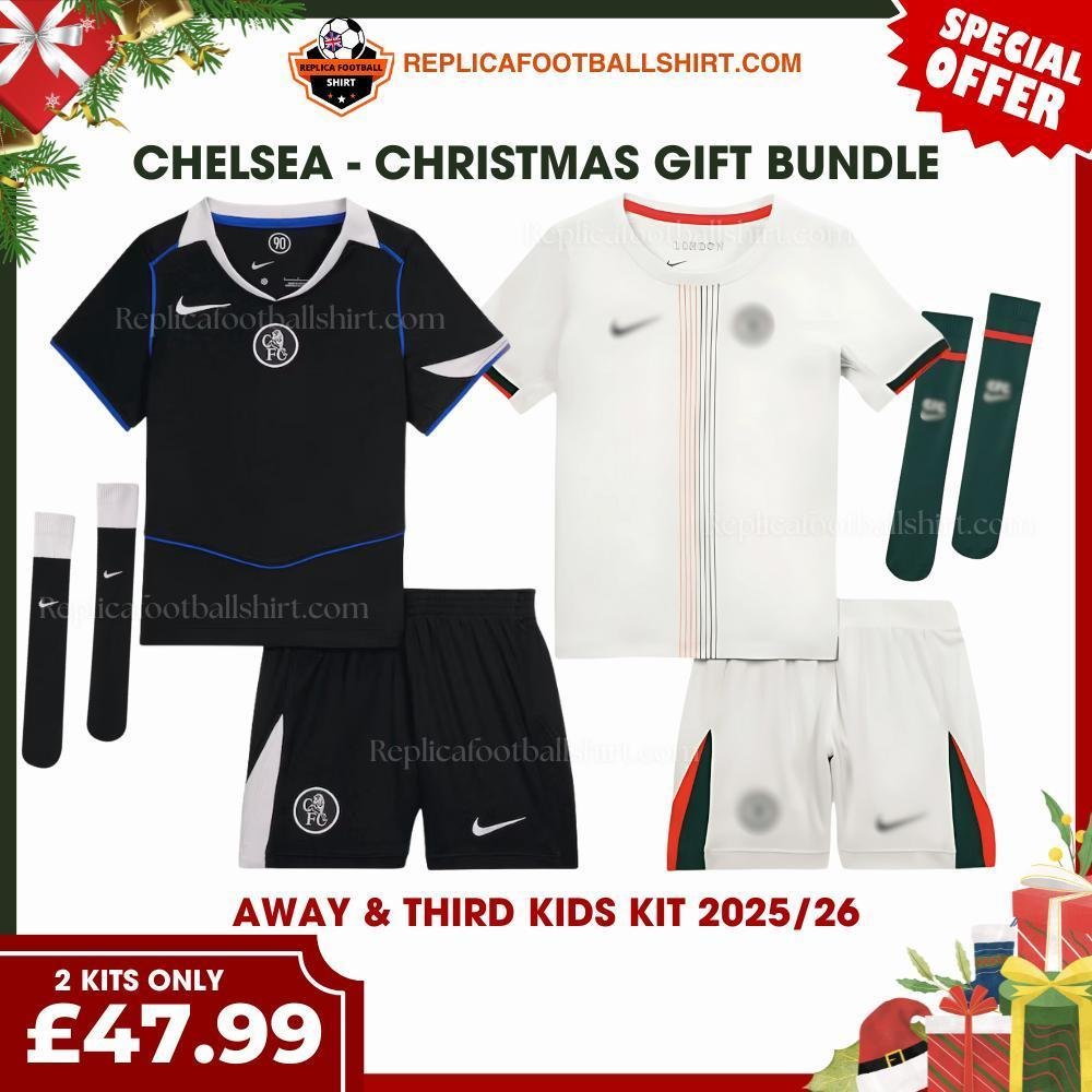 RFS Chelsea Christmas Gift Bundle – Away & Third Replica Football Kit 2025_26