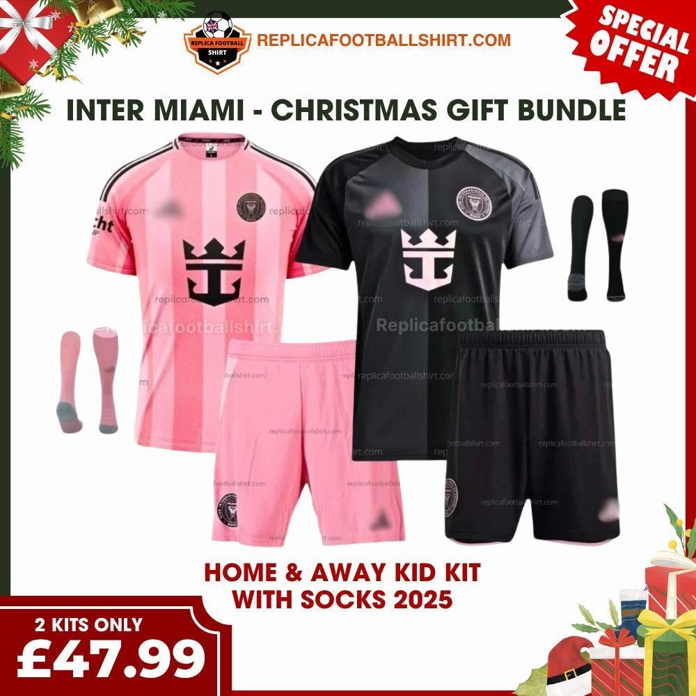 RFS Inter Miami FC 2025_26 Christmas Gift Bundle – Home & Away Replica Football Kit