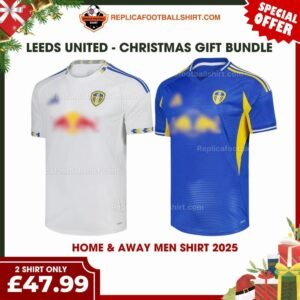 RFS Leeds United FC 2025_26 Christmas Gift Bundle – Home & Away Replica Football Kit