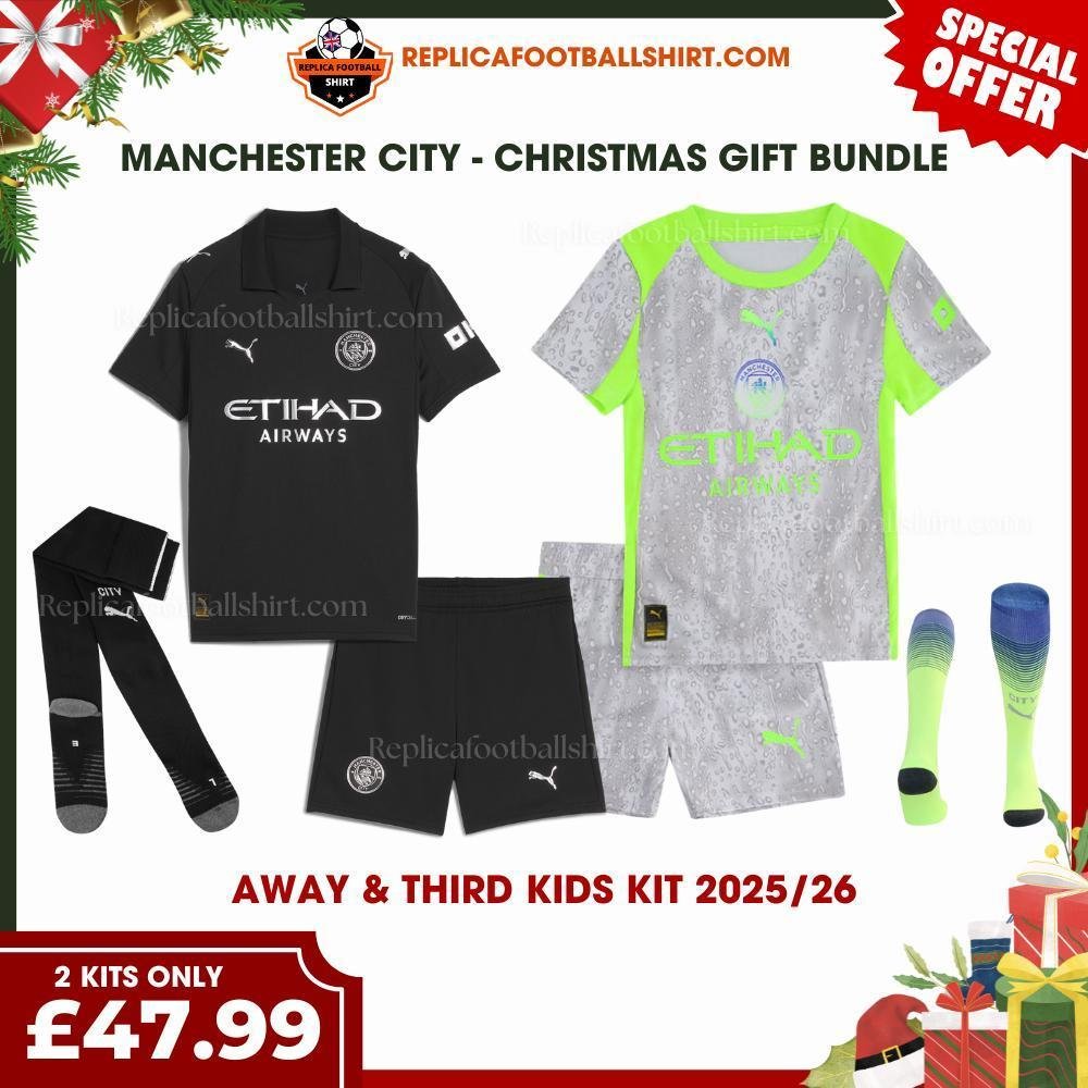 RFS Man CITY Christmas Gift Bundle – Away & Third Replica Football Kit 2025_26