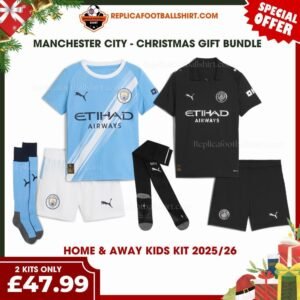 RFS Man CITY Christmas Gift Bundle – Home & Away Replica Football Kit 2025_26