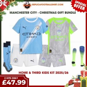 RFS Man CITY Christmas Gift Bundle – Home & Third Replica Football Kit 2025_26