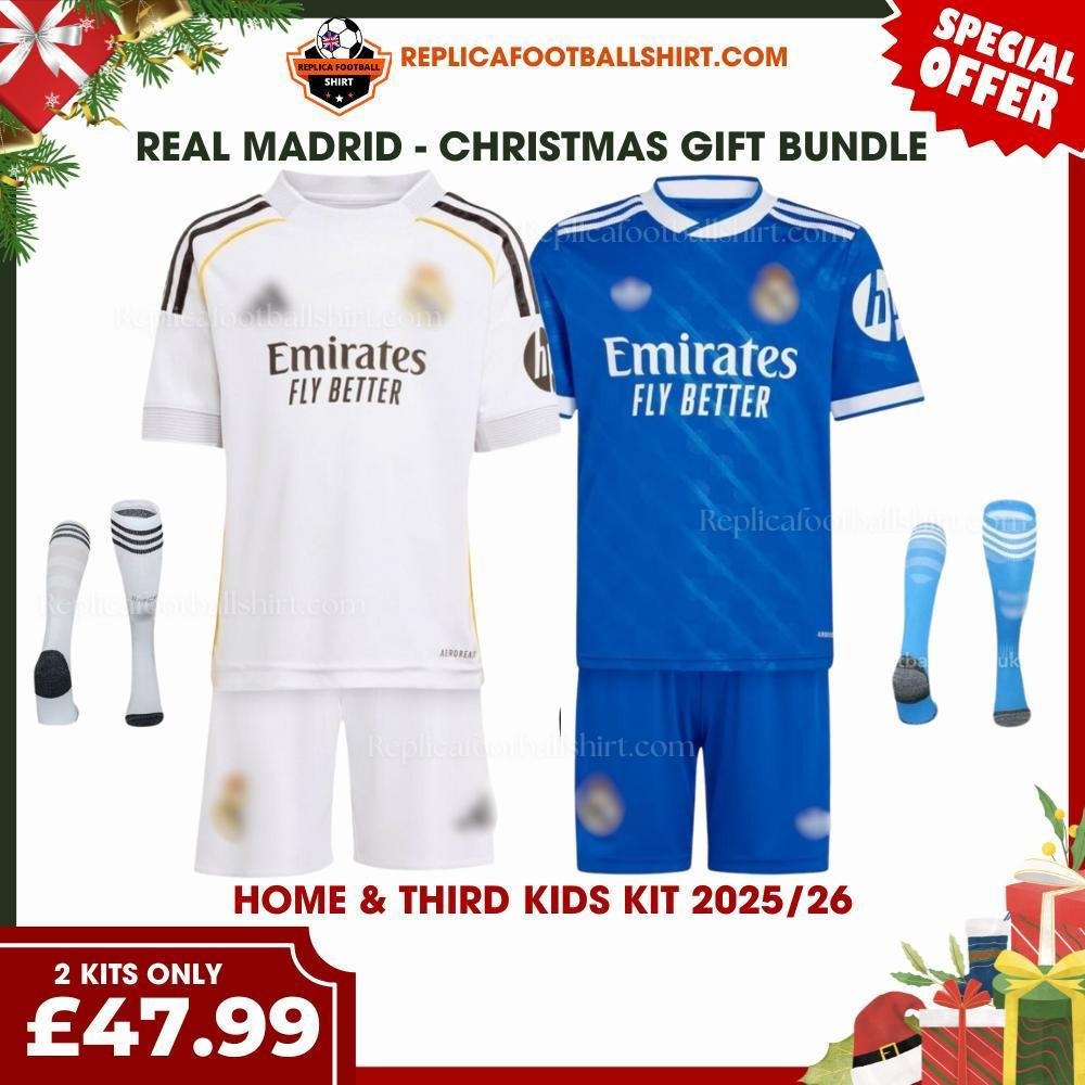 RFS Real Madrid Christmas Gift Bundle – Home & Third Replica Football Kit 2025_26 (2)