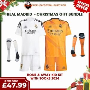 RFS Real Madrid FC 2024_25 Christmas Gift Bundle – Home & Away Replica Football Kit