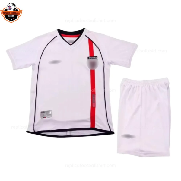 Retro England Home Kid Replica Football Kit 2002