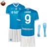 SSC Napoli Home Kid Replica Football Kit 2025/26 LUKAKU 9 Printed - Over view - Blur