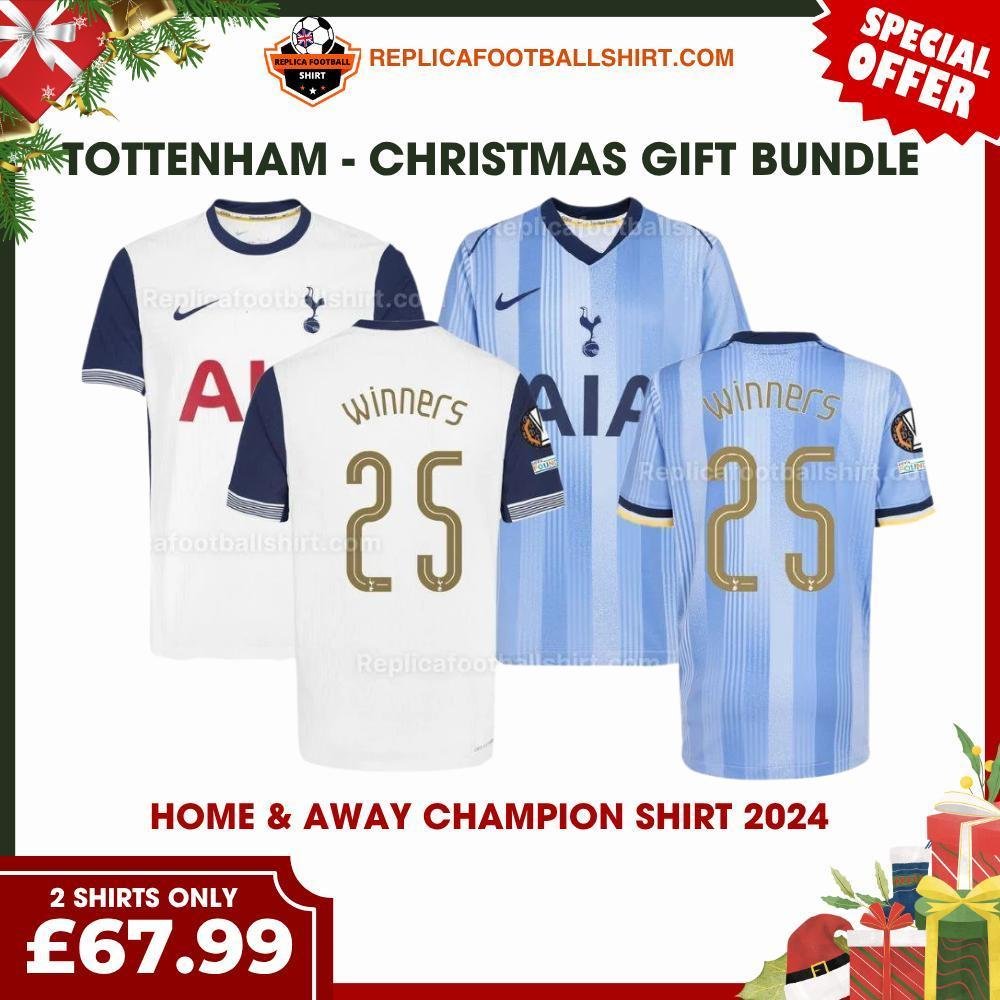 RFS Tottenham FC WINNERS 2025 Christmas Gift Bundle – Home & Away Replica Football Shirt