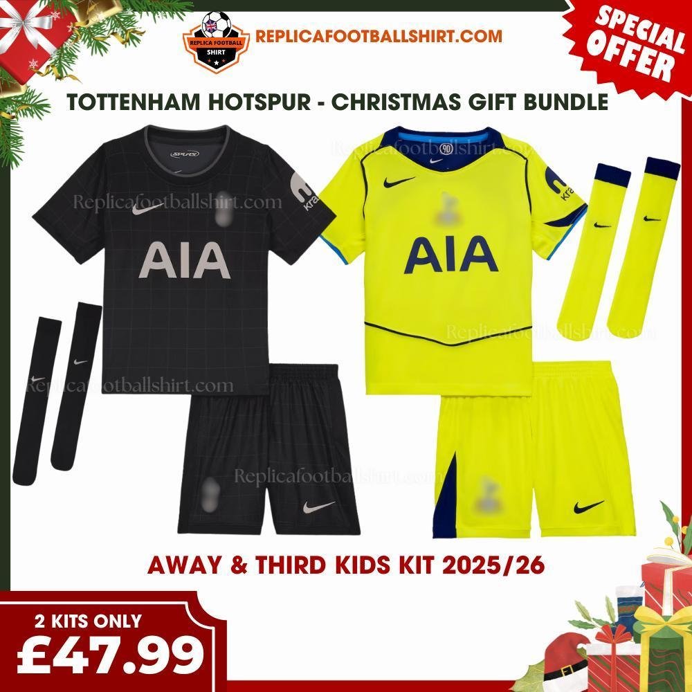 RFS Tottenham Hotspur Christmas Gift Bundle – Away & Third Replica Football Kit 2025_26 (2)